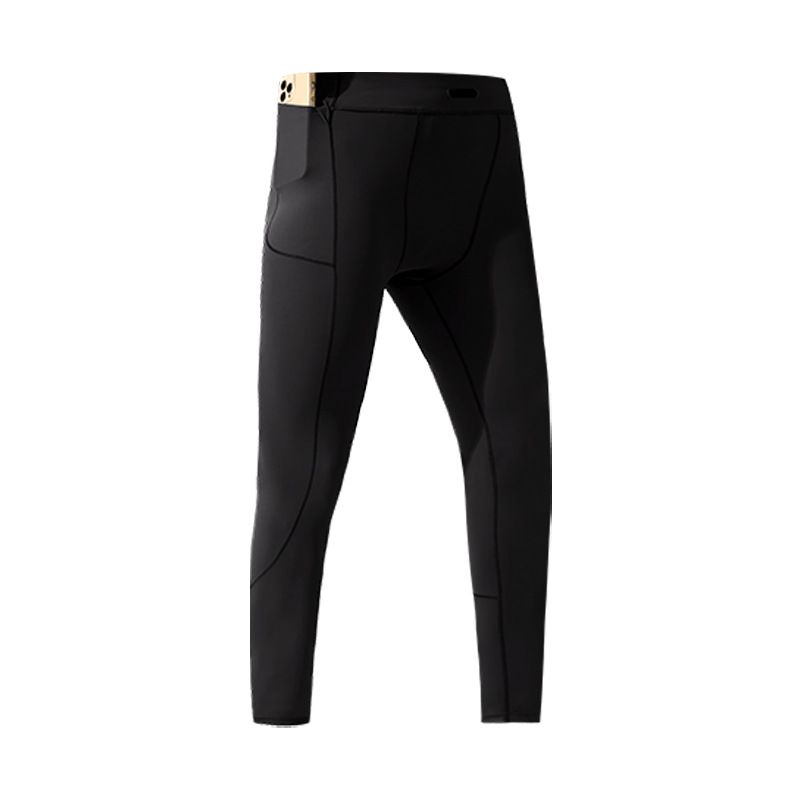 Calças de compressão esportivas de secagem rápida para homens, calças de compressão de alta elasticidade para basquete, corrida e ioga_voghion.com