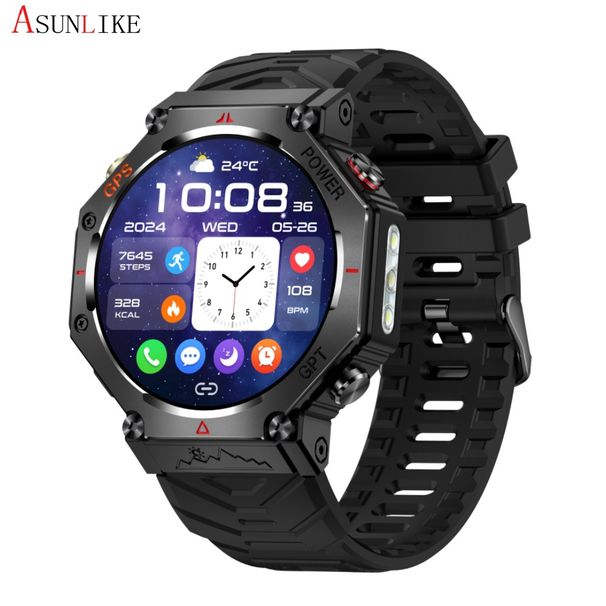 KC91 Smartwatch Bluetooth Call Outdoor GPS Multi Sport Heart Rate Health Air Pressure Compass Sports Watch_voghion.com