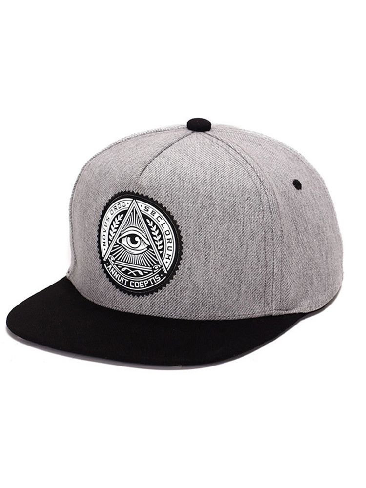 5 Panele Snapback 3D Gottesaugen Kunststoff Patch Herren flache Krempe Baseball Hip Hop Hut und Kappe für Männer und Frauen_voghion.com