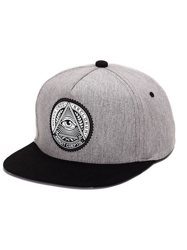 5 Panele Snapback 3D Gottesaugen Kunststoff Patch Herren flache Krempe Baseball Hip Hop Hut und Kappe für Männer und Frauen_voghion.com