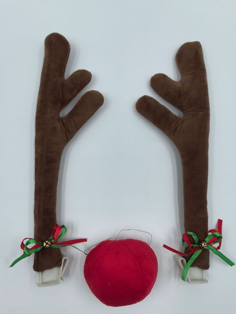 Christmas Car antler Christmas car decoration accessories Christmas antler Christmas nose Christmas antler set_voghion.com