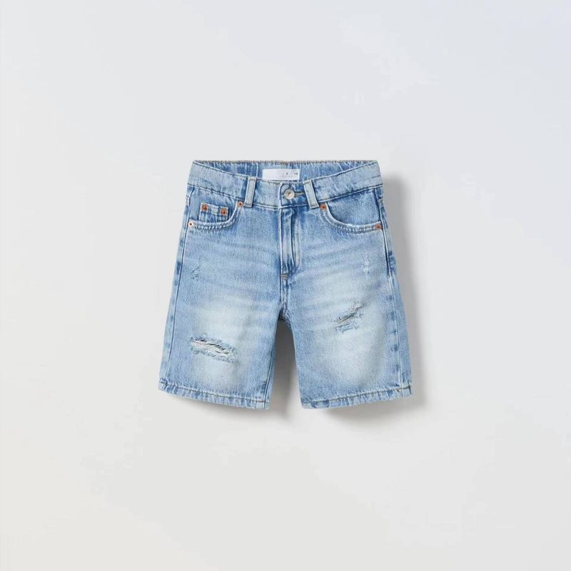 Kids’ Clothing Spring And Summer Blue Denim High Waist Shorts Casual Breathable Wear Comfortable Jeans _voghion.com