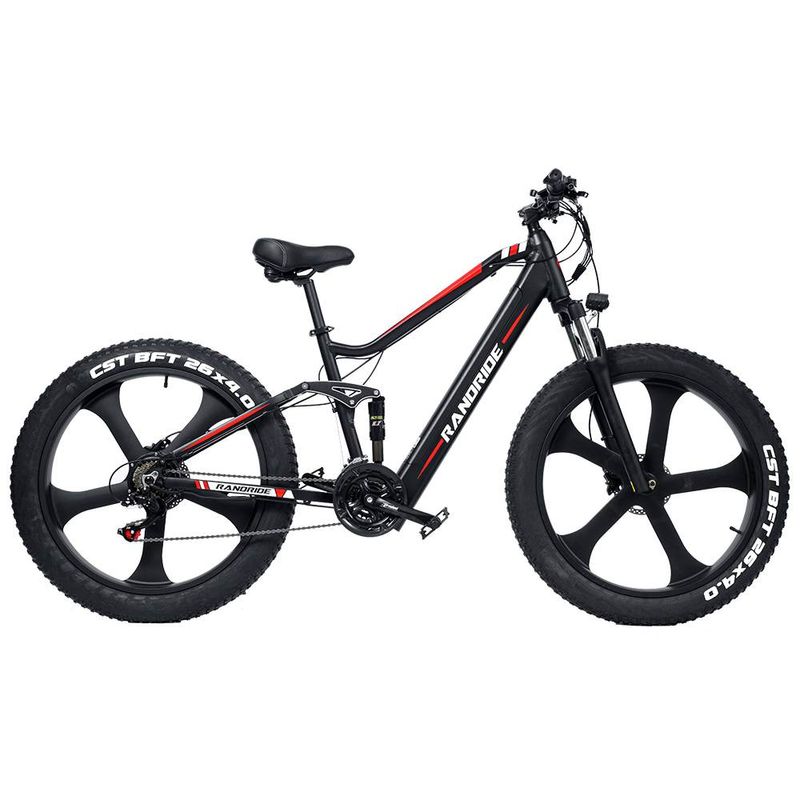 Električni bicikl RANDRIDE YX90M, guma od 26 inča, motor od 1000 W, baterija od 48 V13,6 Ah, maksimalna brzina 45 km/h, domet od 100 km, hidraulična kočnica, LCD_voghion.com