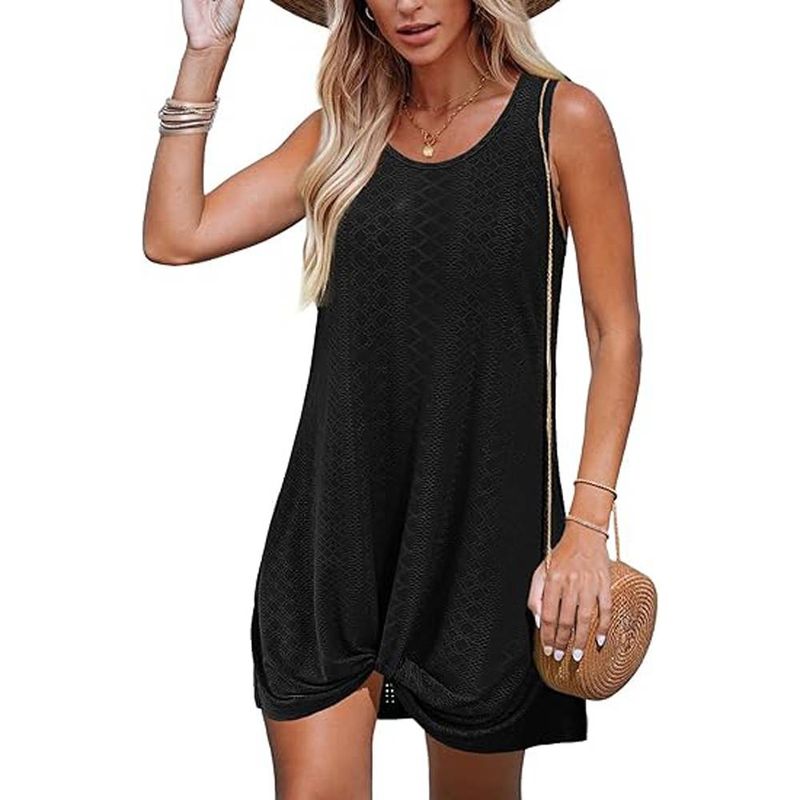 Swimsuit Coverup For Women 2025 Bathing Suit Beach Vacation Clothes For Women Beach Fashion Twisted Dress_voghion.com