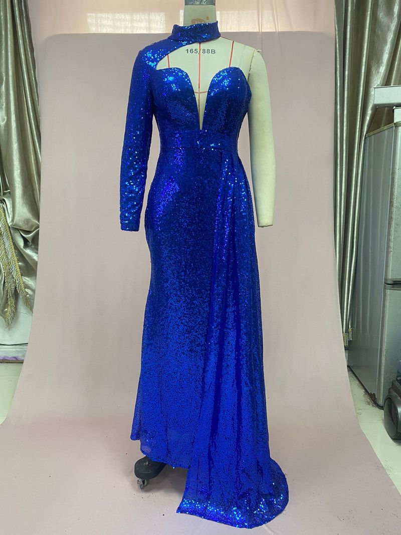 Damenbekleidung Herbst Neues Kleid Temperament Bankett Performance Langes Fischschwanz Schlankes Abendkleid_voghion.com