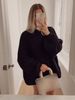 Oversized Casual Sweater Women's Pullover Knit Top - Soft Loose Fit Round Neck Long Sleeve (Custom Colors & Sizes Available)_voghion.com