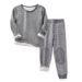 Processing Children's Warm Underwear Set Autumn And Winter Plus Fleece Thickened Cuhk Children Long Johns Boys And Girls Home Wear_voghion.com