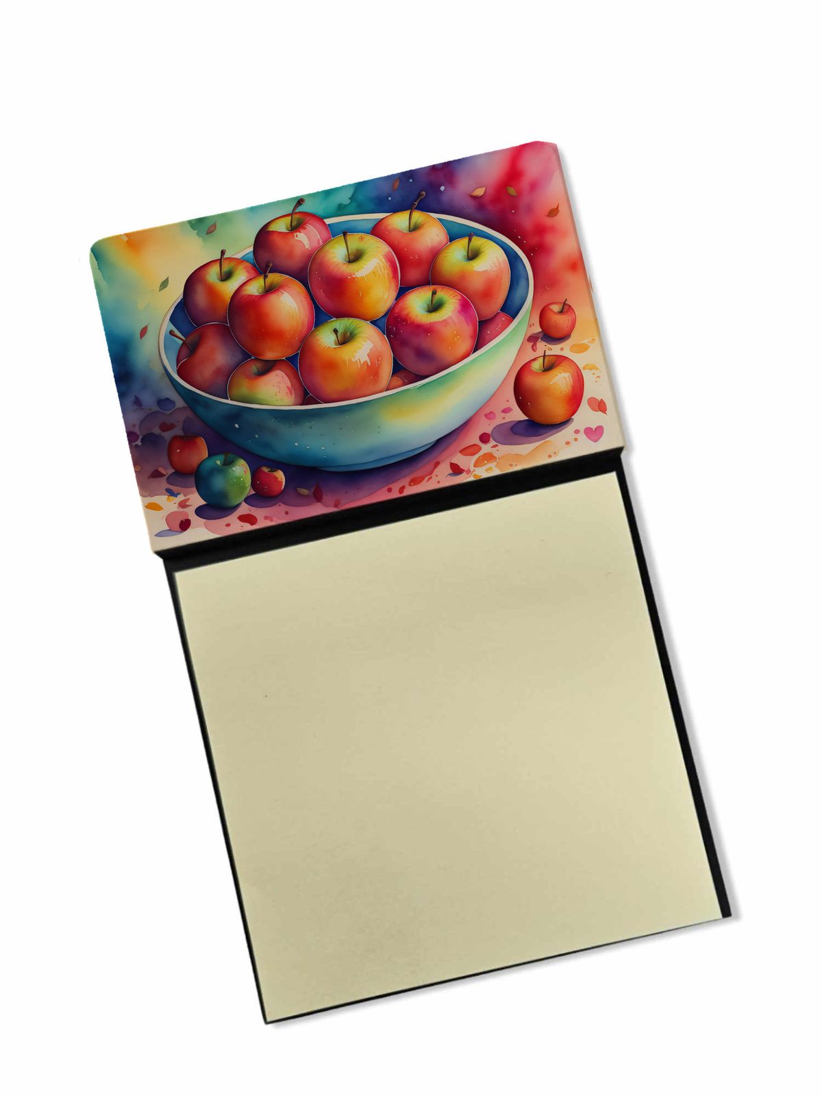 NEW Colorful Apples Sticky Note Holder Refillable Dispenser Self-Sticky Note Pads, Memo Pads Blank Desk Accessories_voghion.com