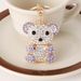 Creativo ciondolo per borsa tempestato di diamanti, orso di peluche, portachiavi in metallo, accessori per auto, piccolo regalo carino_voghion.com