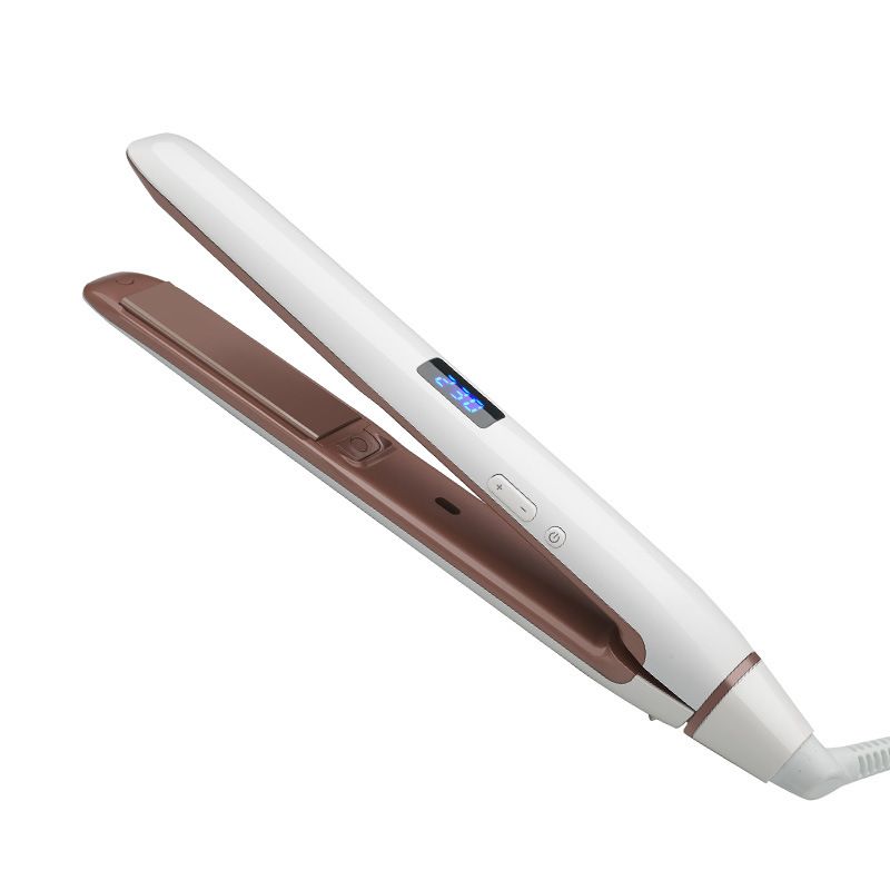 Piastra per capelli in ceramica con temperatura regolabile - Piastra lisciante e modellante 2 in 1 per capelli lisci e voluminosi_voghion.com