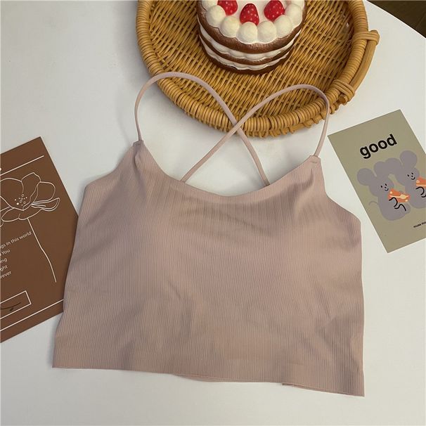 Beauty Back Ice Silk integrirani osnovni zgornji del brez rokavov_voghion.com