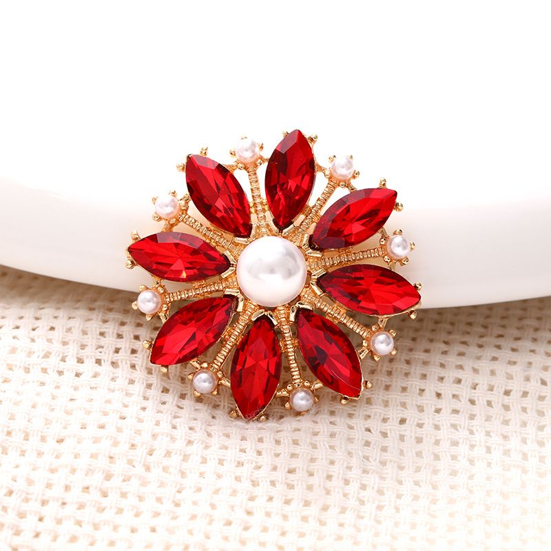 1 Stück Zinklegierung Strass Perlen Blume DIY Zubehör_voghion.com