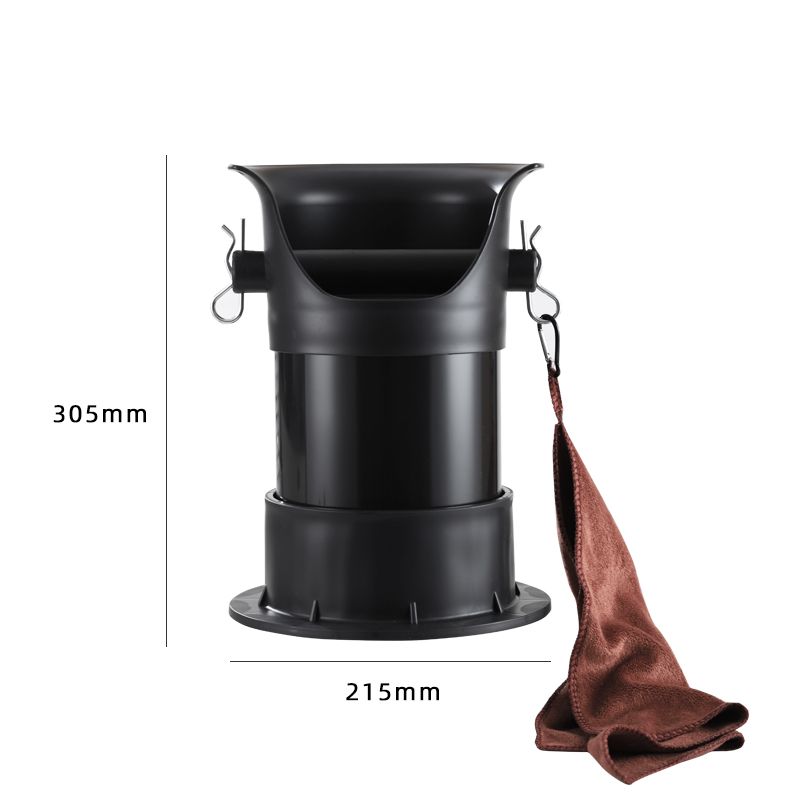Kommerzieller Großraumbehälter, hoher Kaffeemaschinenabfall, vertikal, langes Rohr, Boden, Bartheke, Abklopfbehälter_voghion.com