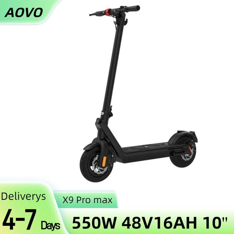 AOVO X9 Pro Max 10" Πτυσσόμενο ηλεκτρικό σκούτερ 550W Κινητήρας 48V Μπαταρία 16Ah_voghion.com