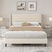 Bed Frame With Upholstered Headboard, Velvet Platform Bedframe Mattress Foundation, Strong Wood Slat Support, No Box Spring Needed, Easy Assembly_voghion.com