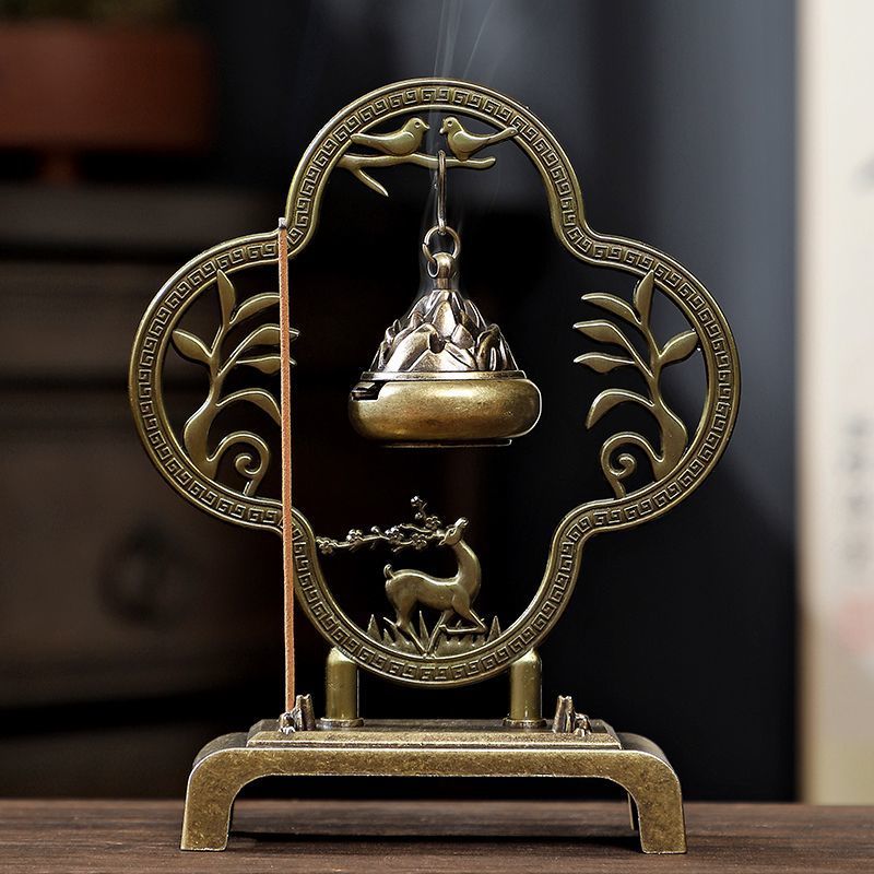 Decorazione creativa in lega, piccolo Xiangyun, polvere antiaderente, incenso speciale, un cervo che sorge gioioso_voghion.com