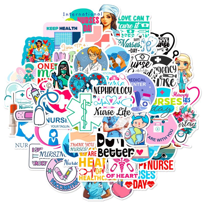 Stationery Sticker White Angel International Nurses Day Stickers Medical Staff Notebook Luggage Water Cup Stickers_voghion.com