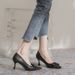 High Heels, Slim Wine Glasses With Edging, Pointed Edges, Small Fragrance, Spliced Women's Shoes, Business Commuting_voghion.com