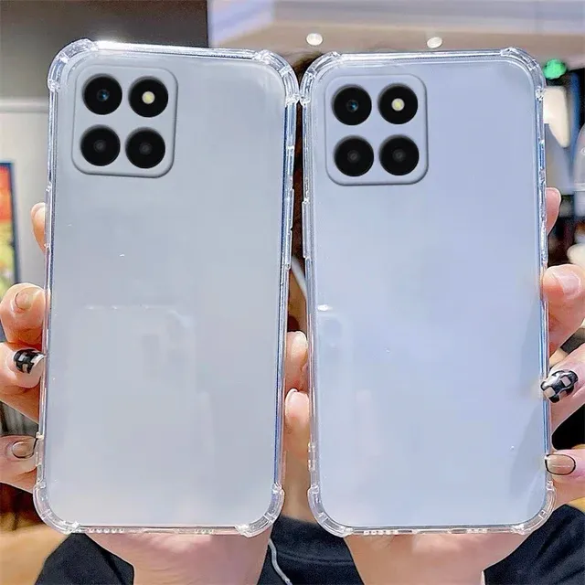 Custodia trasparente per telefono Honor X6a Plus Four Corners Airbag Antiurto Protezione per obiettivo Copertura trasparente_voghion.com