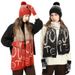 Fashion Winter Knitted Women's Jacquard Thickened Imitation Mink Scarf, Hat And Gloves Three-piece Set_voghion.com