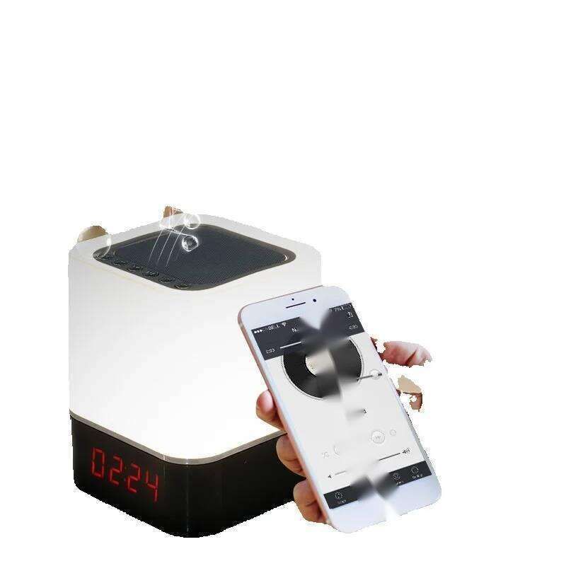Nepārspējamas kvalitātes jauna modinātāja audio galda lampa, pulkstenis, Bluetooth skaļrunis, jauns DY28_voghion.com