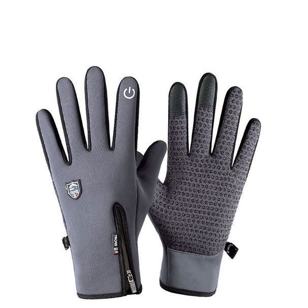 Unisex Outdoor veekindlad kindad Suusa puutetundlik ekraan talve meeste ja naiste tuulekindel fliistõmblukk täissõrmega sõitmiseks soojad kindad_voghion.com