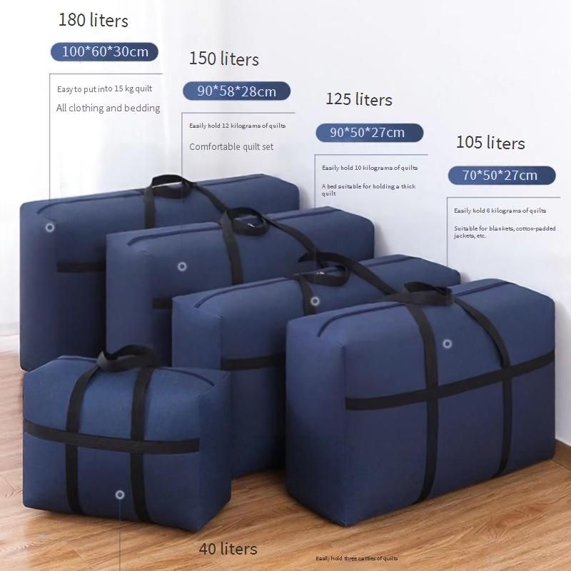Fonksiyonel Çantalar Yorgan Saklama Çantası Büyük Kapasiteli Ekstra Büyük Giyim Çantası Pamuklu Yatak Nem Geçirmez Su Geçirmez Giysiler Paketleme Taşınma Çantası_voghion.com
