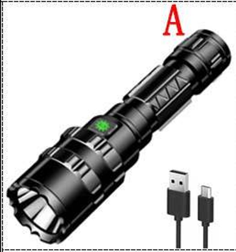 L2 USB Rechargeable Flashlight - 1000 Lumens Mini LED Torch With Long Throw, Waterproof & Compact Design For Outdoor, Night Riding, Camping_voghion.com