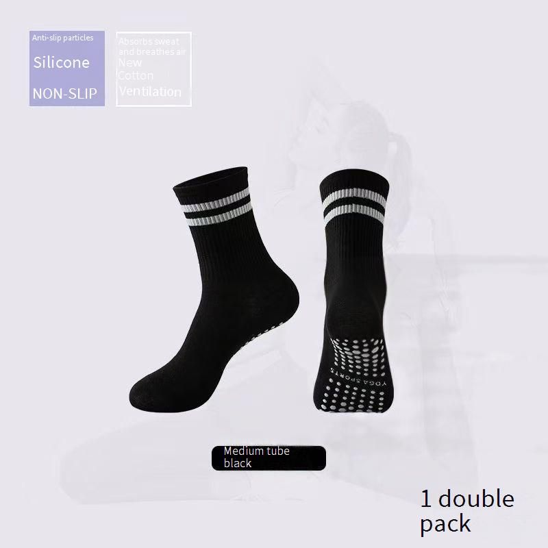Damensocken, kurze Röhre, professionelle, rutschfeste, schweißabsorbierende Baumwollsocken, Bootssocken, Tanzsocken, Pilates_voghion.com
