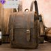 Leather Men's Backpack Large Capacity Business Travel Cowhide Backpack Laptop Bag Men_voghion.com