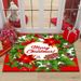 Lillian Factory Direct Cross-Border Christmas Crystal Velvet Doormat Dirt-Resistant Wear-Resistant Holiday_voghion.com