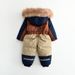 Baby Boys' Clothing new elastic waist children's color matching hooded plus velvet thickened jumpsuit ski suit_voghion.com