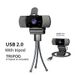 Caméra HD pour ordinateur, microphone à réduction de bruit sans lecteur USB 2.0 avec support pour visioconférence en classe_voghion.com
