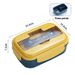 2Pcs Student Lunch Box Japanese Style Leak-Proof Food Container Storage Wheat Straw Material Breakfast Bento Box With Fork Spoon_voghion.com