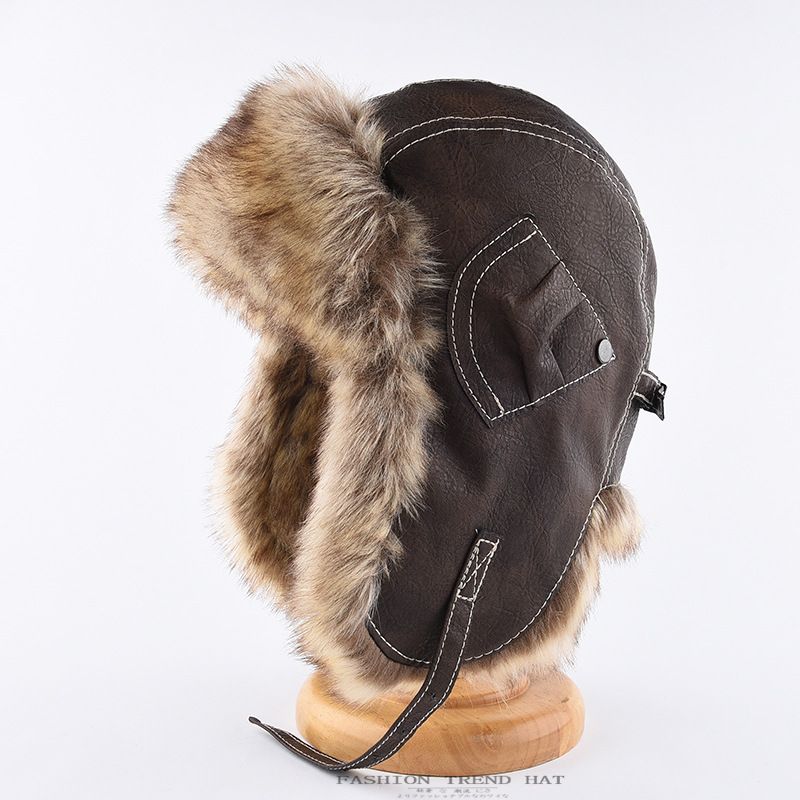 Melad leher Lei Feng for men women in winter, thick and warm ear protection, big head circumference, Northeast pilot_voghion.com
