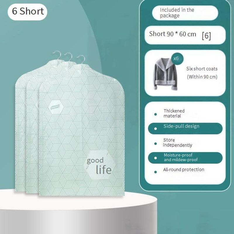 Heavy-Duty Garment Cover - Thick Dust-Proof Hanging Storage Bag (Durable Fabric Clear Window Zippered Closure) - Fits Jackets & Down Coats​_voghion.com