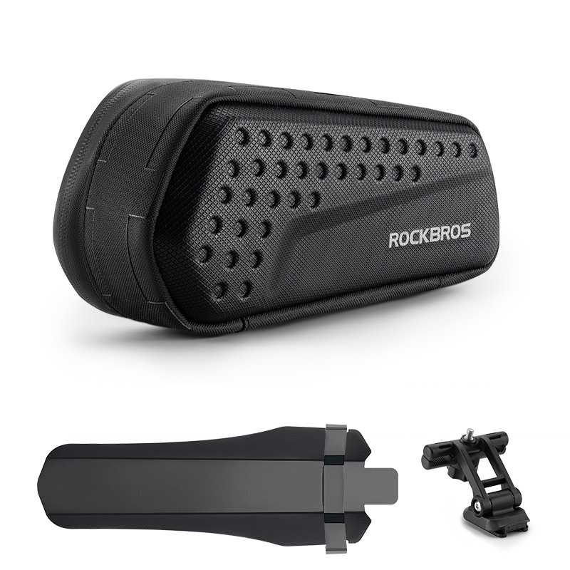 Rock Brothers Bicycle Tail Bag With Fender Hard Shell Rear Saddle Tube Bag Road Bike Mountain Bike Riding Accessories_voghion.com