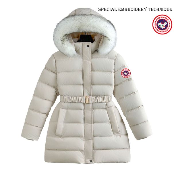 Kız Çocukları İçin Uzun Dolgulu Ceket, Harita Baskılı Kışlık Polar Astarlı Termal Mont, Çocuklar İçin Moda Dış Giyim_voghion.com