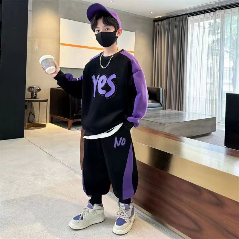Teenage and guys Boys spring suits 2024 new children's sports clothes for children spring and autumn styles boys spring fashion clothes_voghion.com