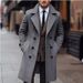 2024 European Size Autumn Winter Men's Coat Double-Breasted Long Woolen Overcoat_voghion.com