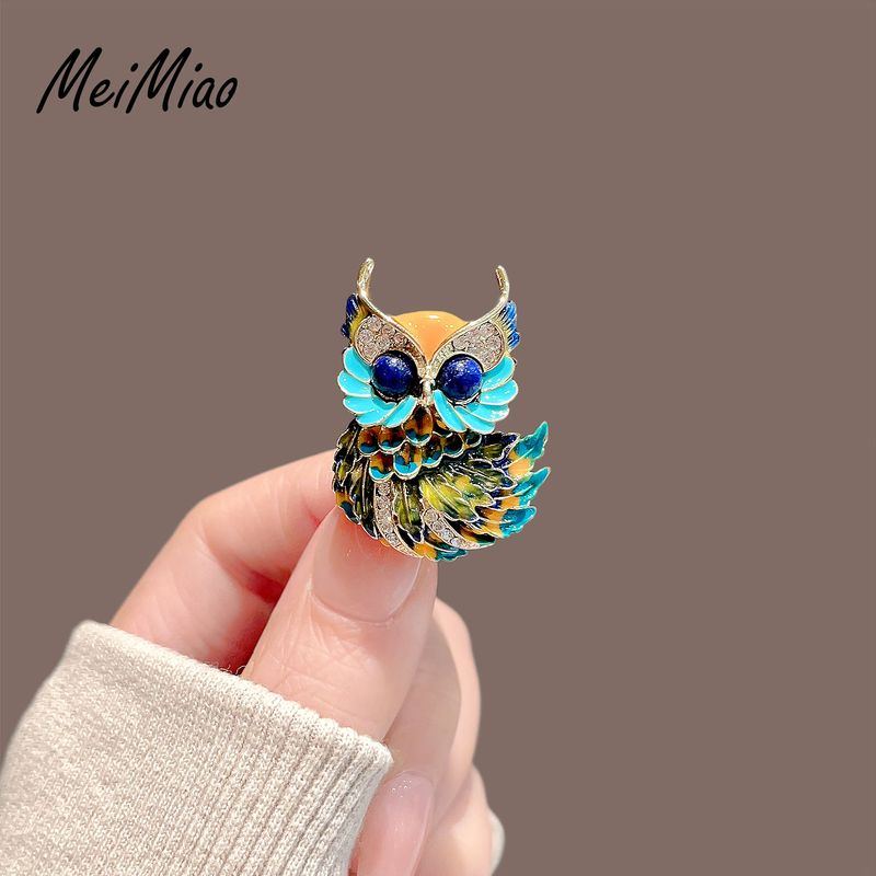 Design Sense Niche Enamel Painted Owl High-end Unisex Premium Brooch Suit Accessory Personalized Pin_voghion.com