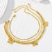 Schmetterling Hohl Unregelmäßig Fußkettchen Sommer Neue Street Style Persönlichkeit Messing Vergoldet Strand Quadrat Kette_voghion.com