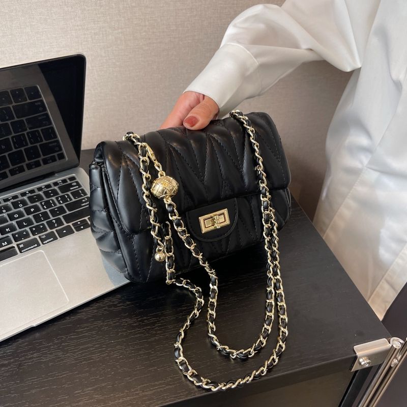 Lato Nowy styl Moda Moda Zaawansowany zmysł Torba łańcuchowa Lingge temperament Torba listonoszka_voghion.com