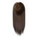 Fine Mono Center Topper For Women, 100% Human Hair Top Pieces Cuticle Hair, European Remy Hair Light Brown Color #L6 Hair Length 16 Inch_voghion.com