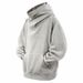 Men's Oversized Hooded Sweatshirt - High Street Fashion Pullover With Drop Shoulder, Heavyweight Fleece Lining, Streetwear Essential (Black_voghion.com