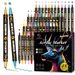 ual-Tip Acrylic Paint Markers Set - 24/36/48 Vibrant Colors, Metallic & Opaque, Blendable & Layering, Perfect For Sketching, Doodling_voghion.com