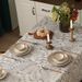 Linen-Cotton Tablecloth With Floral Pattern – Waterproof, Oil-Resistant & Heatproof Rectangular Table Cover For Dining & Coffee Tables_voghion.com
