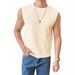 Men's Clothing Summer Men's New Solid Color Hollow Breathable Round Neck Casual Vest Sweater Men's Sleeveless Tops Men's Clothing_voghion.com