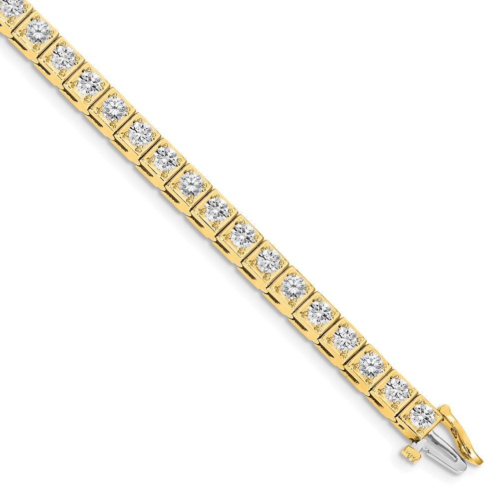 14k 3.4mm Diamond Tennis Bracelet Mounting_voghion.com