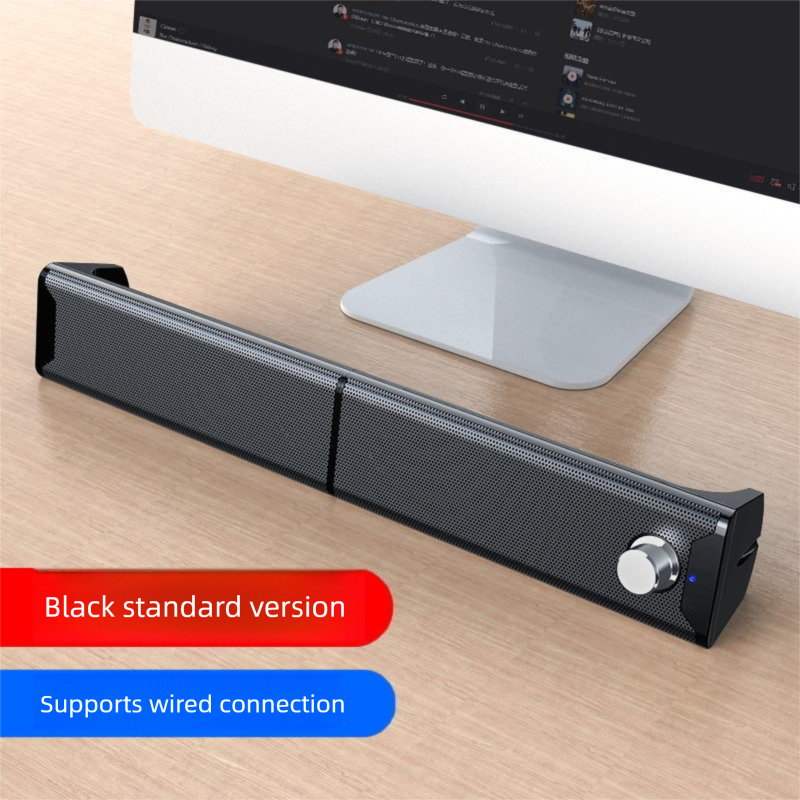 Saida Computer Desktop Home Laptop TV Wired Long Strip Subwoofer High Volume Speaker_voghion.com